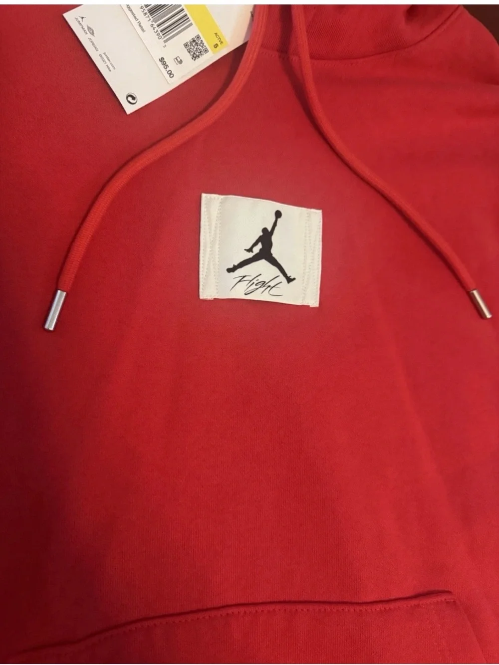 Jordan Flight Fleece Pullover Hoodie Men's Small Red New With Tags DQ7338-612 S